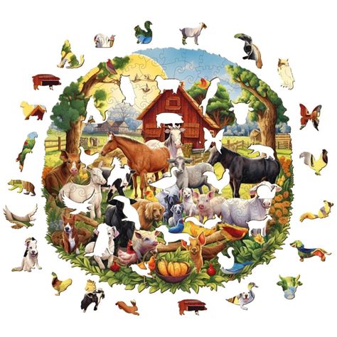 Farm Animals - Wooden Jigsaw Puzzle