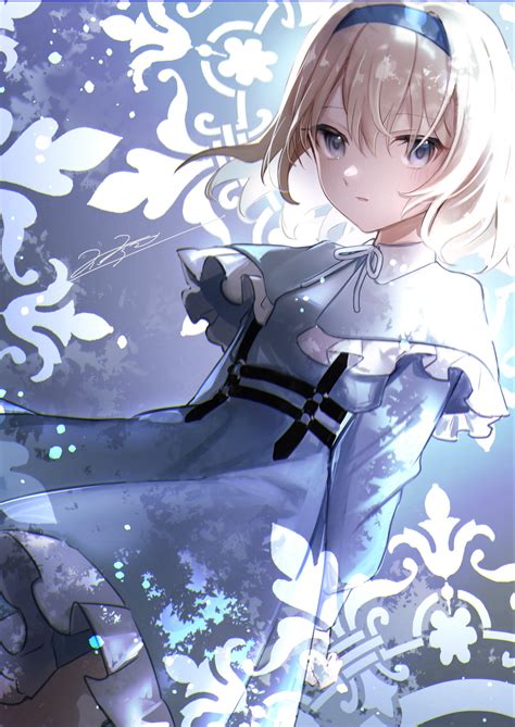 Safebooru 1girl Alice Margatroid Alternate Costume Blonde Hair Blue Capelet Blue Dress Blue