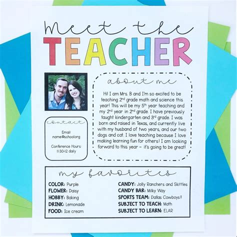 Meet The Teacher Handout Tips For Success FREEBIE Letter To