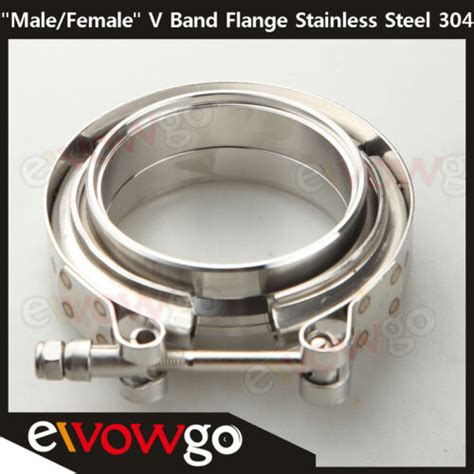 2 5 Self Aligning Male Female V Band Clamp CNC Stainless Steel