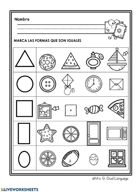 Formas Geom Tricas Ficha Interactiva Actividades De Figuras