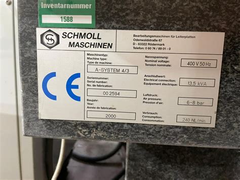 Schmoll System 4 3 3 Spindle Drilling Routing Machine Used SOLD