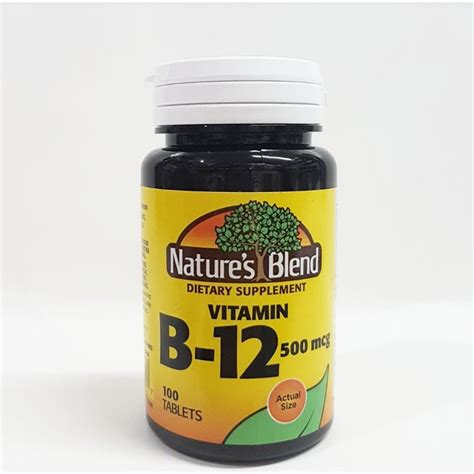 Natures Blend Vitamin B 12 500mcg 100 Tablets B12 100tabs Shopee Philippines