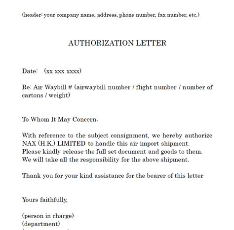 39 Useful Authorization Letter Format Samples Templates Day To