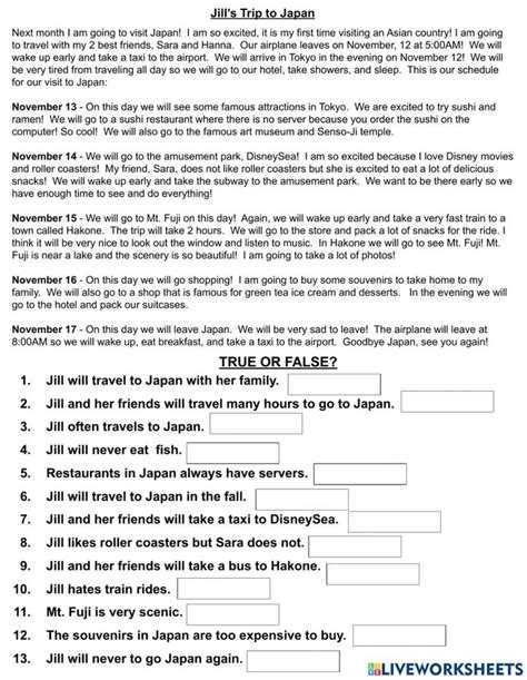 An Image Of A Question Sheet With The Words True Or False Written On It