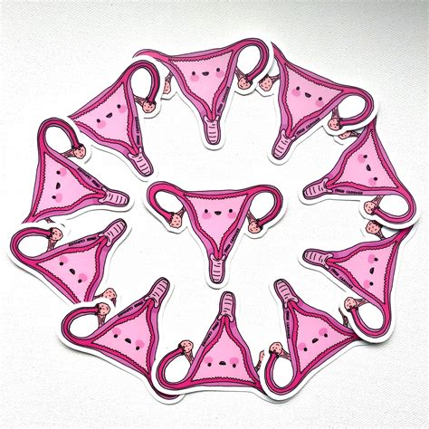 Uterus Sticker Reproductive Organ Vagina Cervix Ovary Etsy