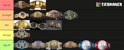 Wwe Championship Belt Designs 2023 Tier List Community Rankings Tiermaker