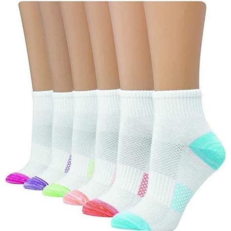 Hanes Womens Lightweight Breathable Ventilation Ankle Socks 6 Pack • Price