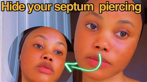 How To Hide Your Septum Piercing How To Flip Up A Septum Ring Easily Youtube