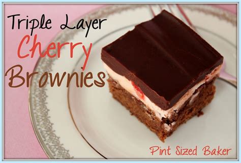 Pint Sized Baker Triple Layer Cherry Brownies Cherry Brownies Kid