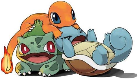 Charmander Bulbasaur And Squirtle Pokemon Pokemon Cute Pokemon