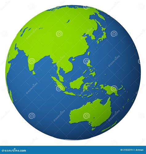 Globe Asia And Australia Stock Illustration Illustration Of Ocean