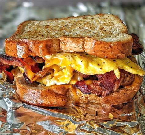 Air Fryer Bacon, Egg, and Cheese Breakfast Sandwich - My Pretty Brown Eats