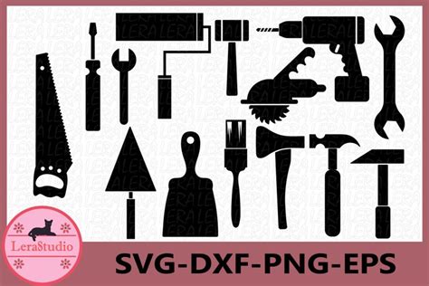 Tool Box Silhouette Svg Files Hammer Svg Screwdriver Svg