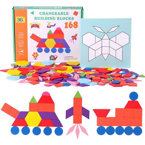 Układanka MONTESSORI Gra Logiczna Drewniane Puzzle Tangram Mozaika