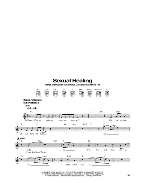 Sexual Healing Guitar Chords