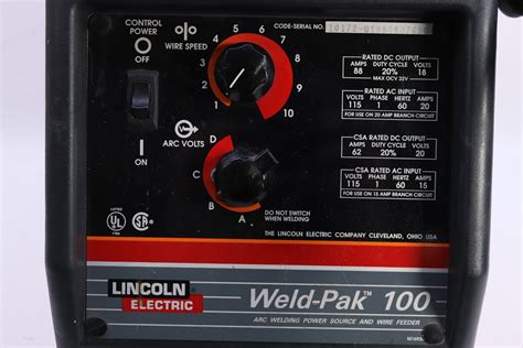 Lincoln Electric Weld Pak 100 115V 88 Wire Feed Welder