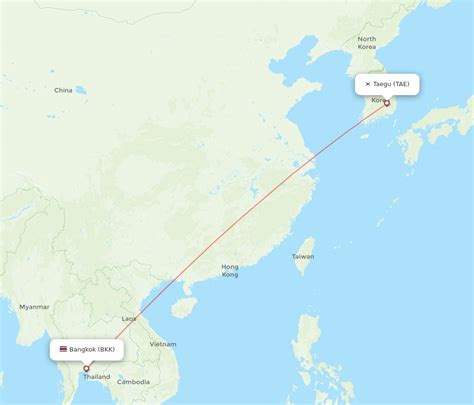 All Flight Routes From Daegu To Bangkok Tae To Bkk Flight Routes