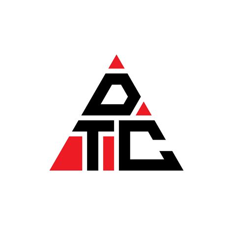 DTC triangle letter logo design with triangle shape. DTC triangle logo ...