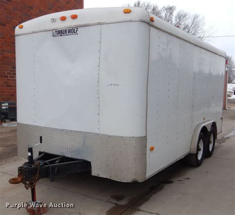 2000 Timberwolf Enclosed Cargo Trailer In Brooklyn Ia Item Fu9168 Sold Purple Wave