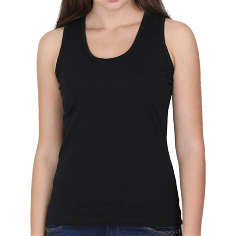 Charcoal Melange Plain Women Tank Tops Xtees