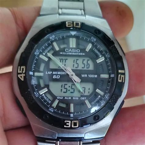 Casio Dual Time Aq W Original Second Fesyen Pria Jam Tangan Di