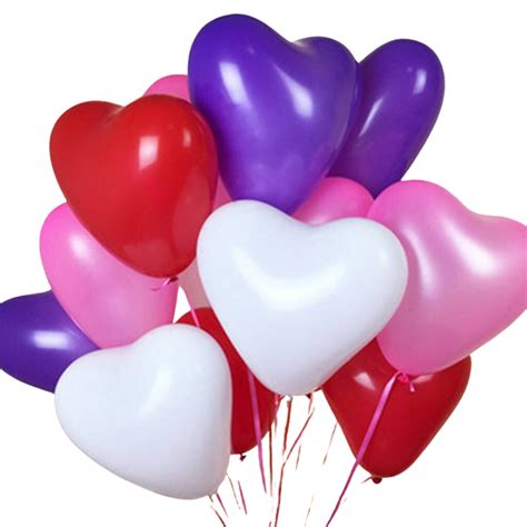 12 Inch Helium Filled Heart Shape Latex Balloon Balloon Haus