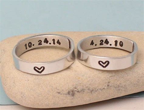 Wave Matching Couples Ring Set Promise Rings For Couples His And Hers Promise Rings Couples