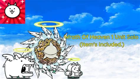 The Battle Cats Wrath Of Heaven Unit Solo Item S Included Youtube