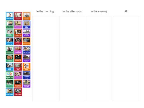 Daily Routine Ef Elem Categorize