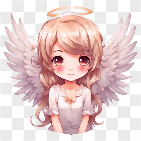 Baixe Garota De Anime Kawaii Com Cabelos Loiros E Asas De Anjo