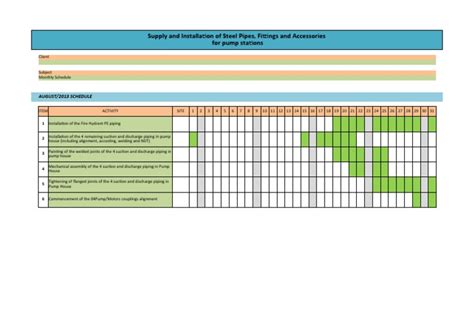 Monthly Schedule Template | PDF