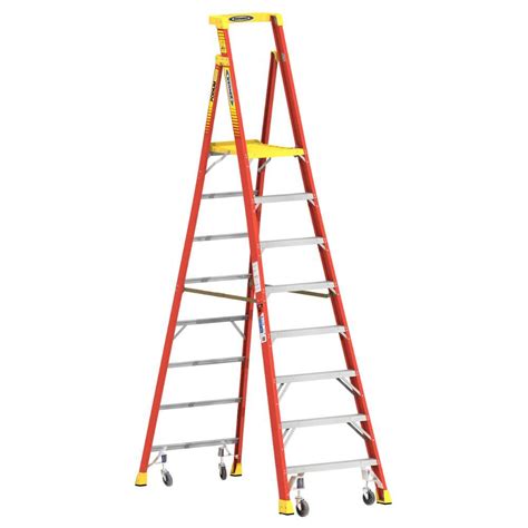 Werner PD6208 4C Podium Escalera Escalera 8 Pies Fibra De Vidrio