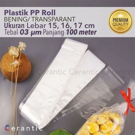 Jual Plastik Pp Roll Lebar Cm Tebal Bening Panjang M Di