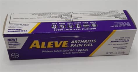 Aleve Arthritis Topical Pain Reliever Diclofenic Sodium Gel Nsaid