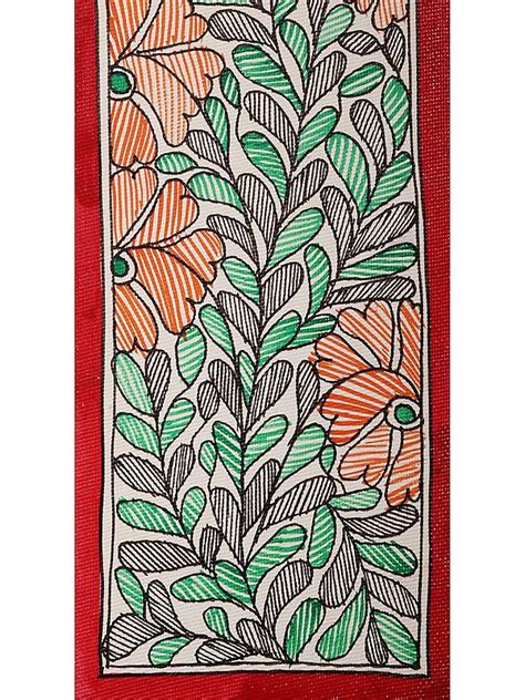 Floral Madhubani Painting Handmade Paper By Ajay Kumar Jha Exotic