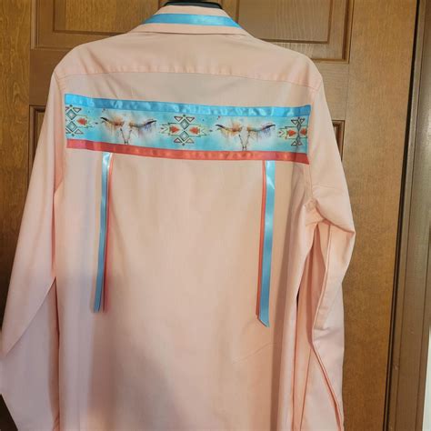 Large Size 16 Mens Ribbon Shirt Regalia Pow Wow Etsy