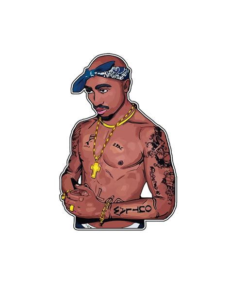 Tupac Shakur 2pac Makaveli Outlaw Thug Life Tattoo Blue | Etsy