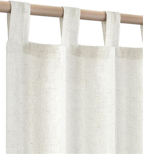 Amazon KOUFALL 90 Inch Curtains Long Linen Sheer Semi Light