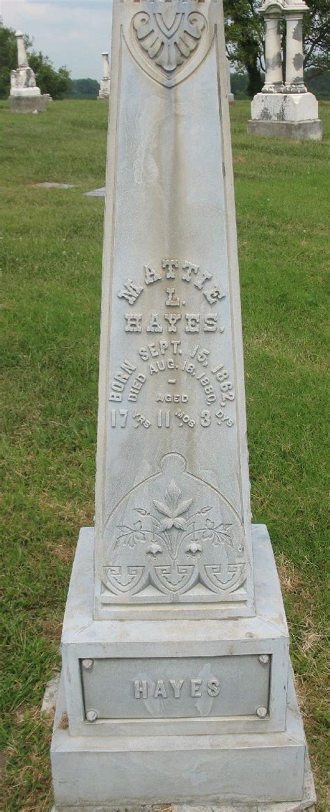 Mattie L Hayes 1862 1879 Find A Grave Memorial