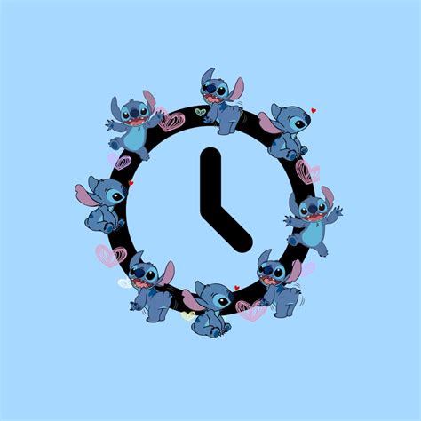 Stitch Clock Icon Pretty Wallpaper Iphone Stitch App Wallpaper