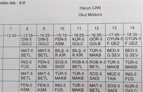 Ders Programlar Ayhan Ahenk Ortaokulu