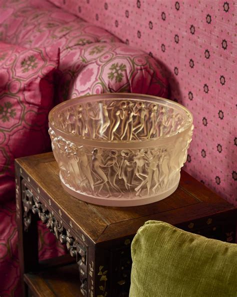 Lalique Bacchantes Bowl Gold Luster Neiman Marcus