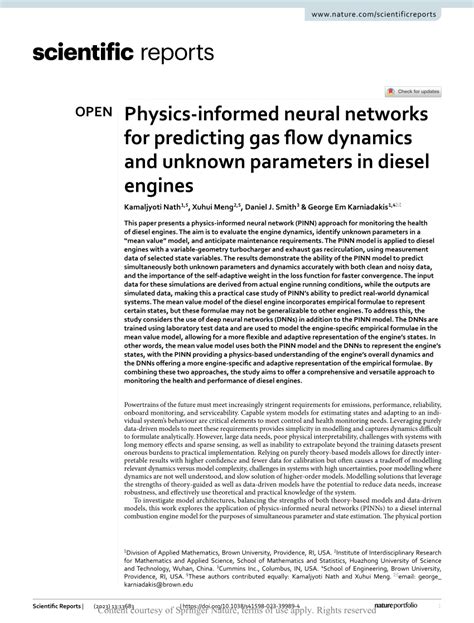 Pdf Physics Informed Neural Networks For Predicting Gas Flow Dynamics And Unknown Parameters