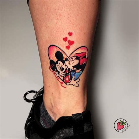 Mickey Mouse And Minnie Mouse Tattoo