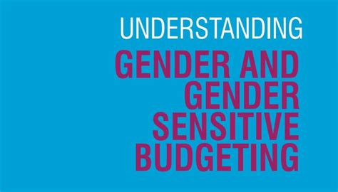 Understanding Gender And Gender Sensitive Budgeting Spii