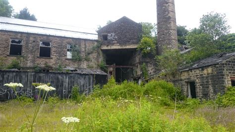 Abandoned Mill In Delph Oldham Near Manchester Trees On Buildings