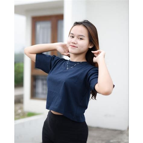 Jual Oversized Crop Tee Crop Top Polos Premium Cotton Combed 24skaos