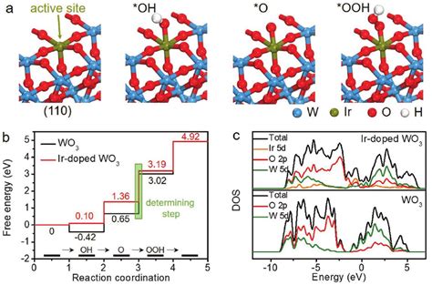 A Possible Oer Reaction Route On The Ir Doped Wo Catalyst The Ir