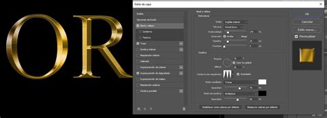 Photoshop Efecto Texto Oro Visualbit Studio